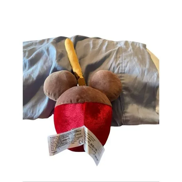 Disney Brown Red Yellow Mickey Mouse Candy Apple Plush Toy 11" - Picture 5 of 8